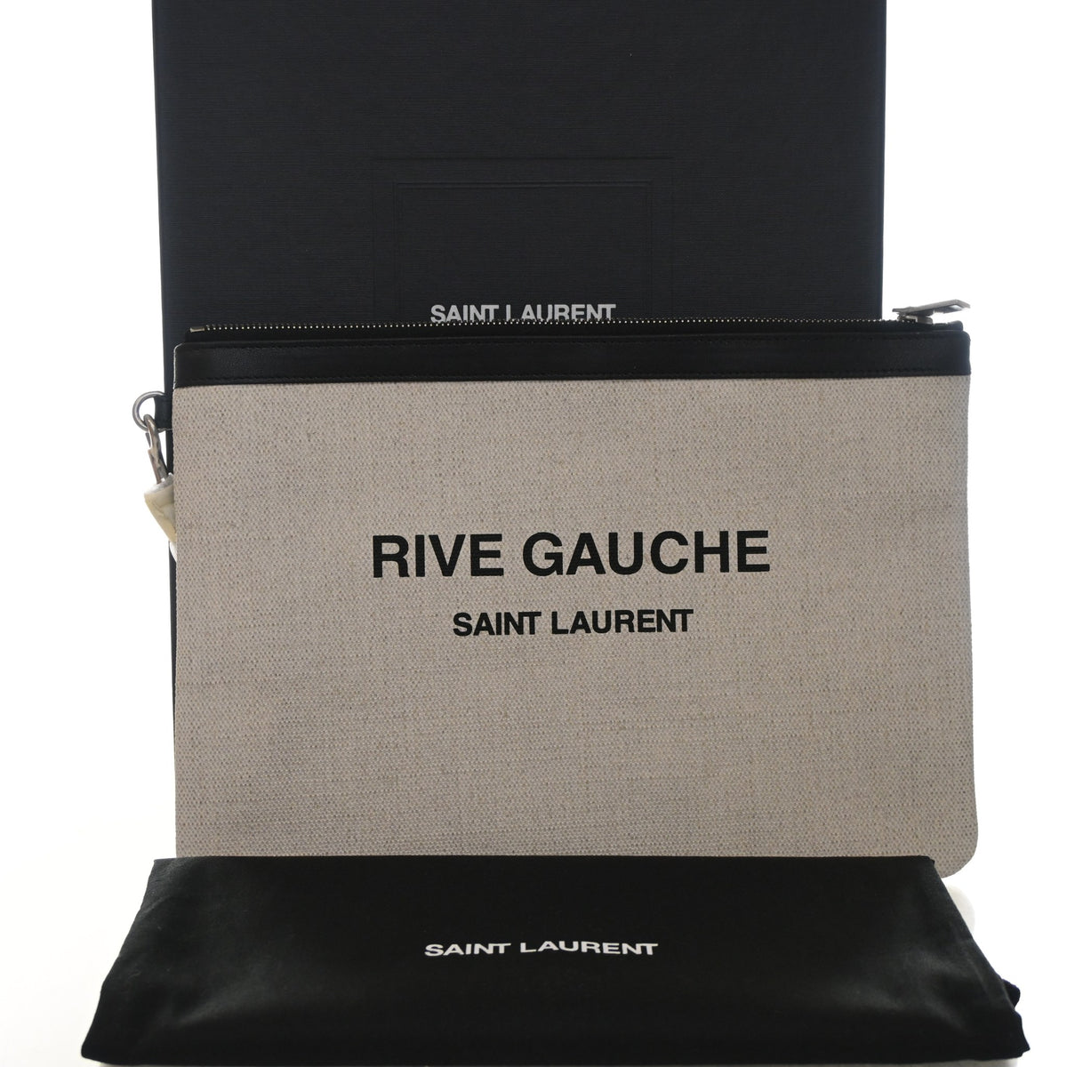 Saint Laurent Mixed Fibers River Gauche Zip Pouch, photo 12 of 12