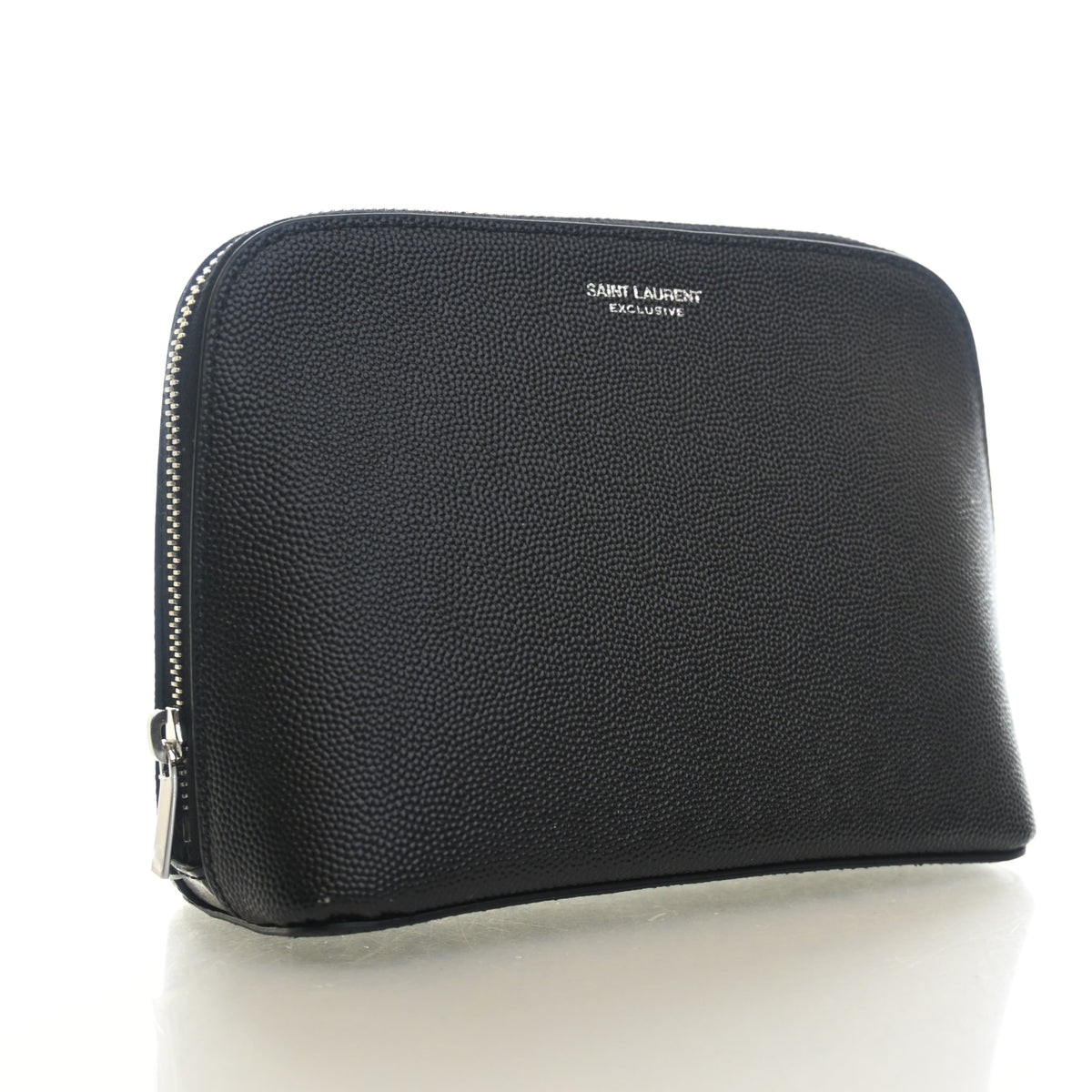 Pre-Owned Saint Laurent Calfskin Cosmetic Pouch, front view