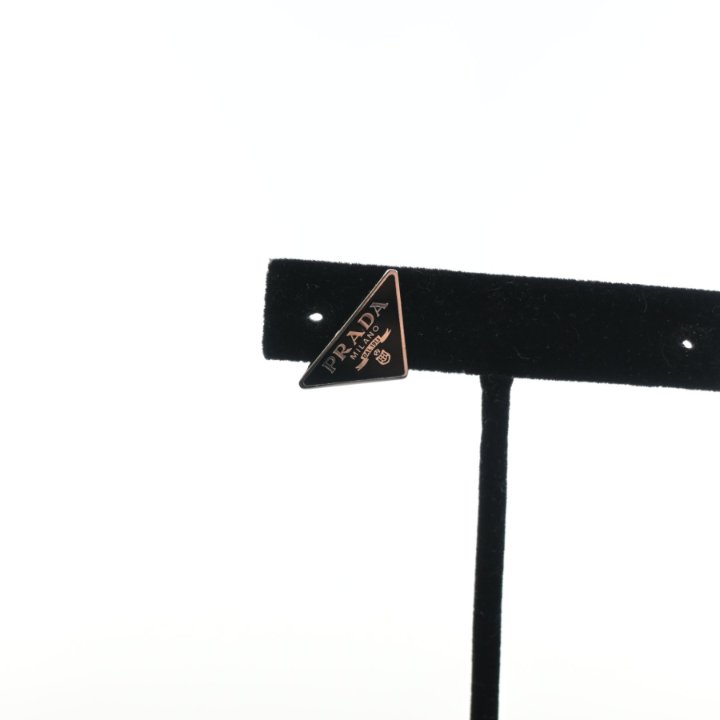 Pre-Owned Prada Symbole Single Clip Earring, gold embossed logo detail