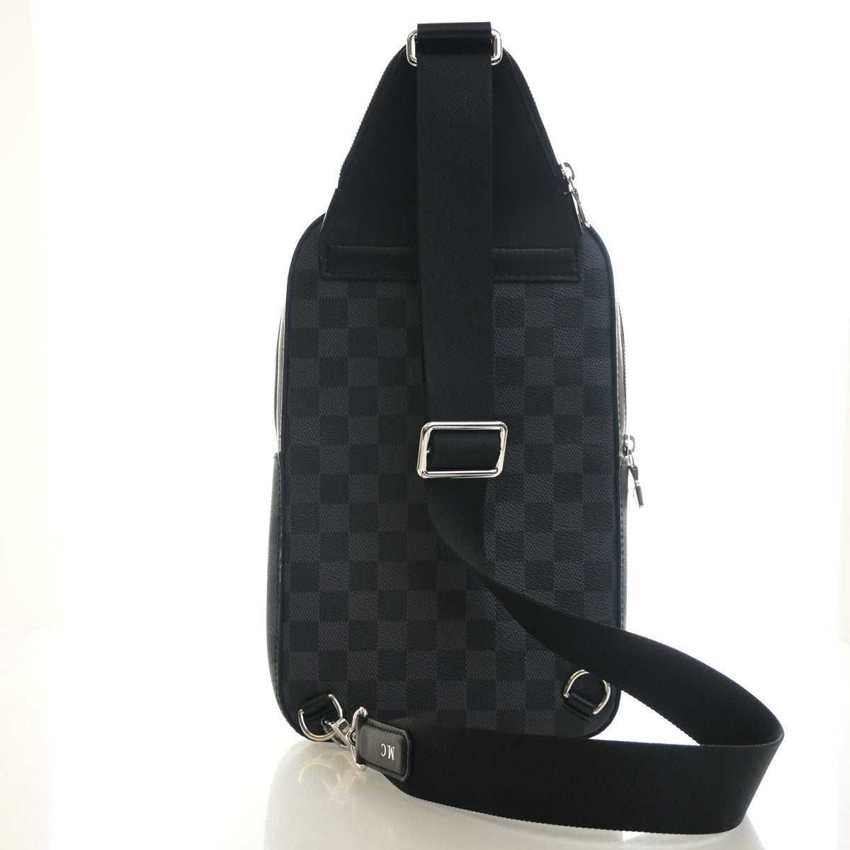Pre-Owned Louis Vuitton PM Damier Graphite Avenue Sling Bag, open front view