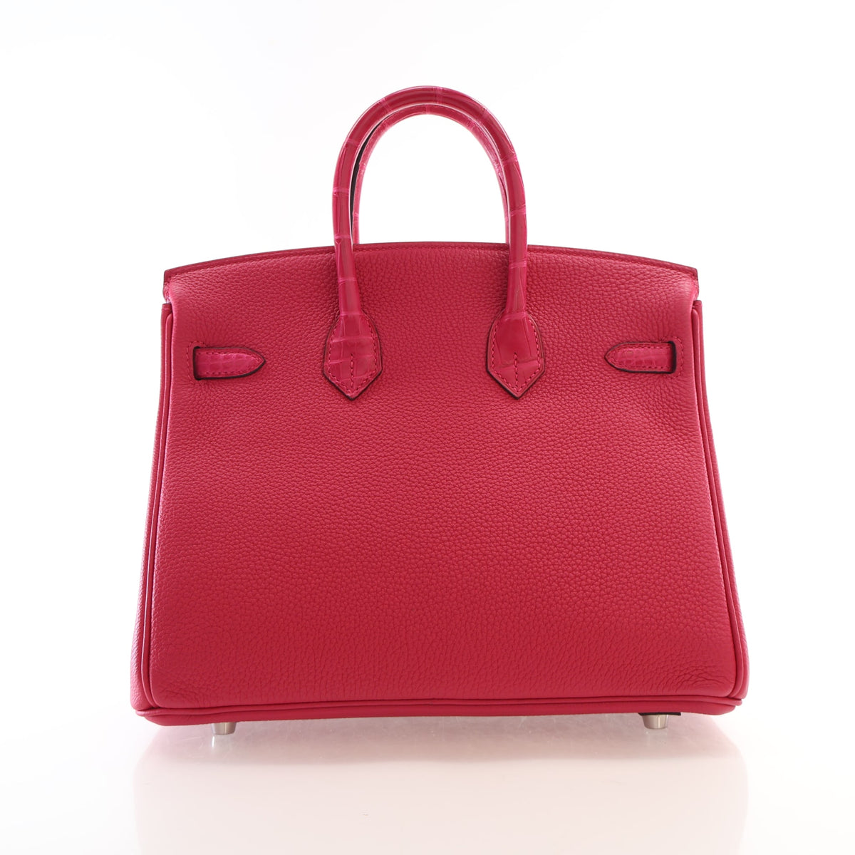Pre-Owned Hermès Birkin 25 Framboise Togo Leather Touch, front view