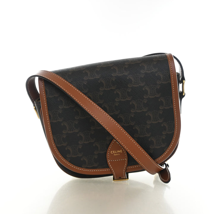 Celine Medium Triomphe Canvas Folco Shoulder Bag