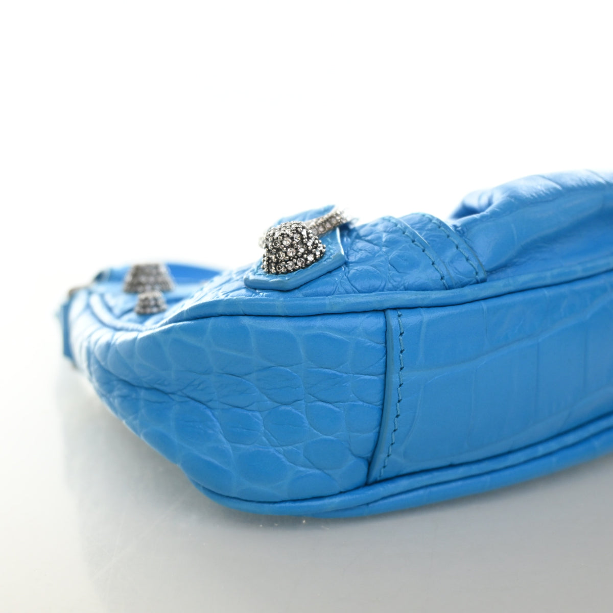 Balenciaga Mini Crocodile Embossed Arena Crystal Le Cagole, photo 5 of 13