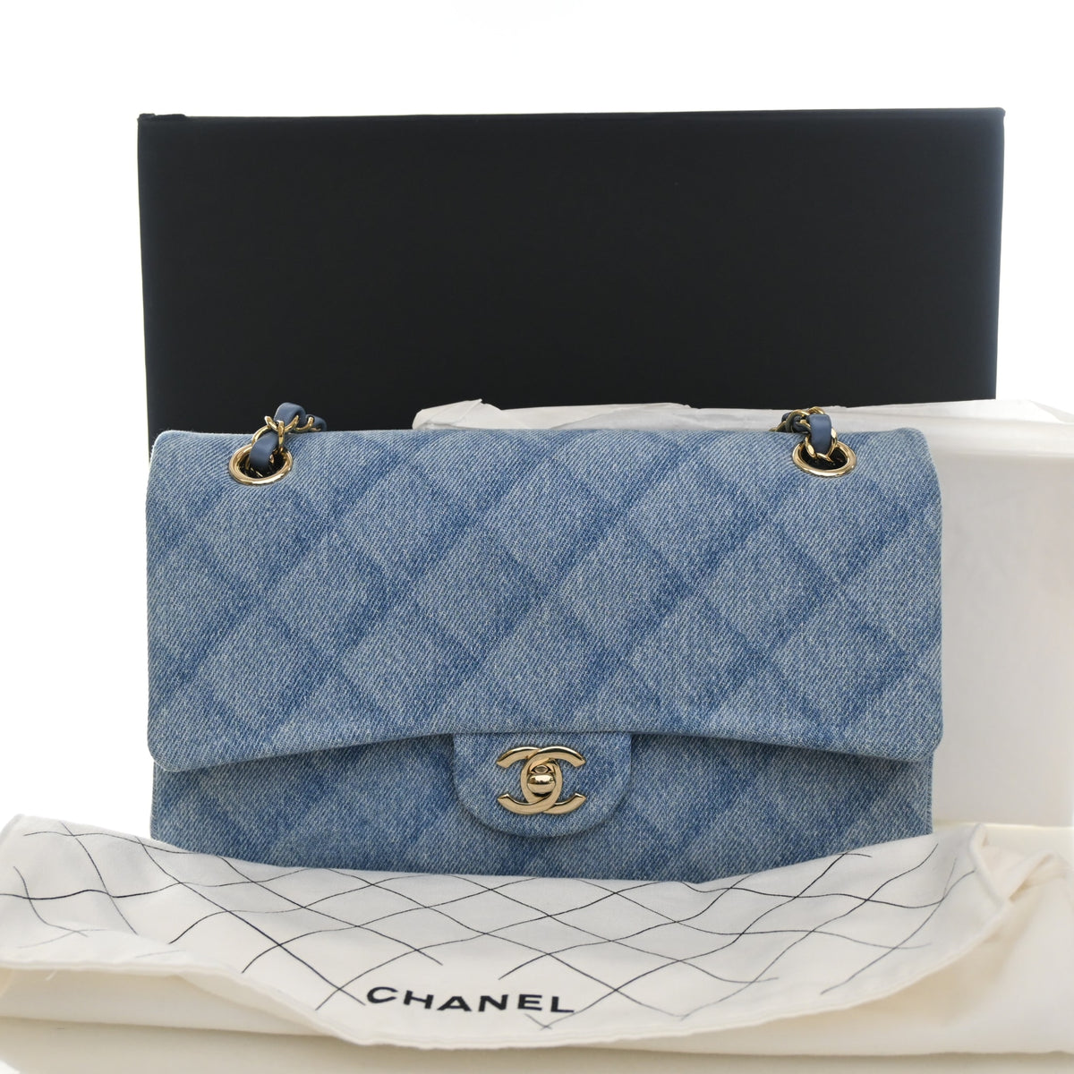 Chanel Medium Denim Classic Double Flap Bag, photo 17 of 17