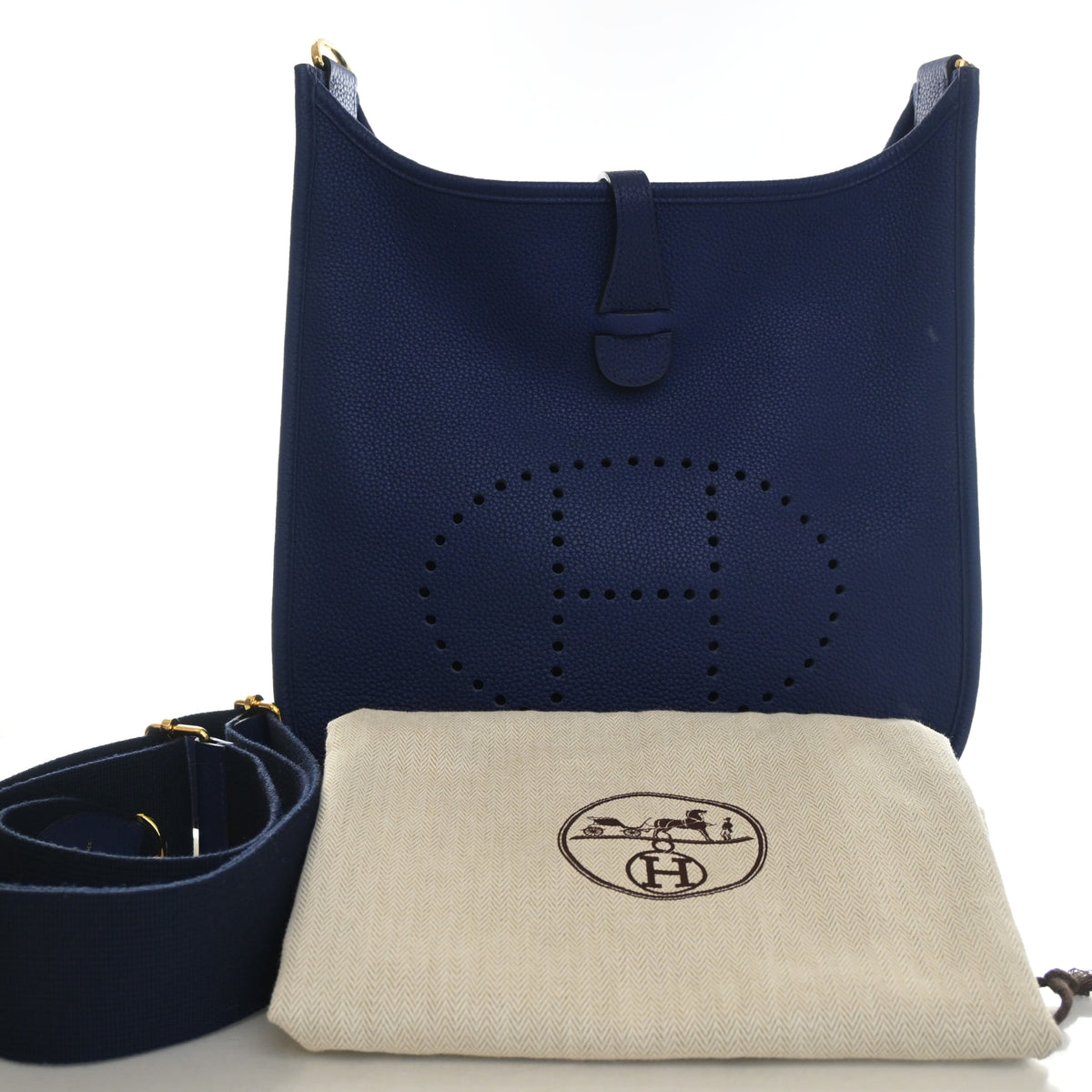 Hermes Bleu Saphir Clemence Evelyne III 29, photo 13 of 13