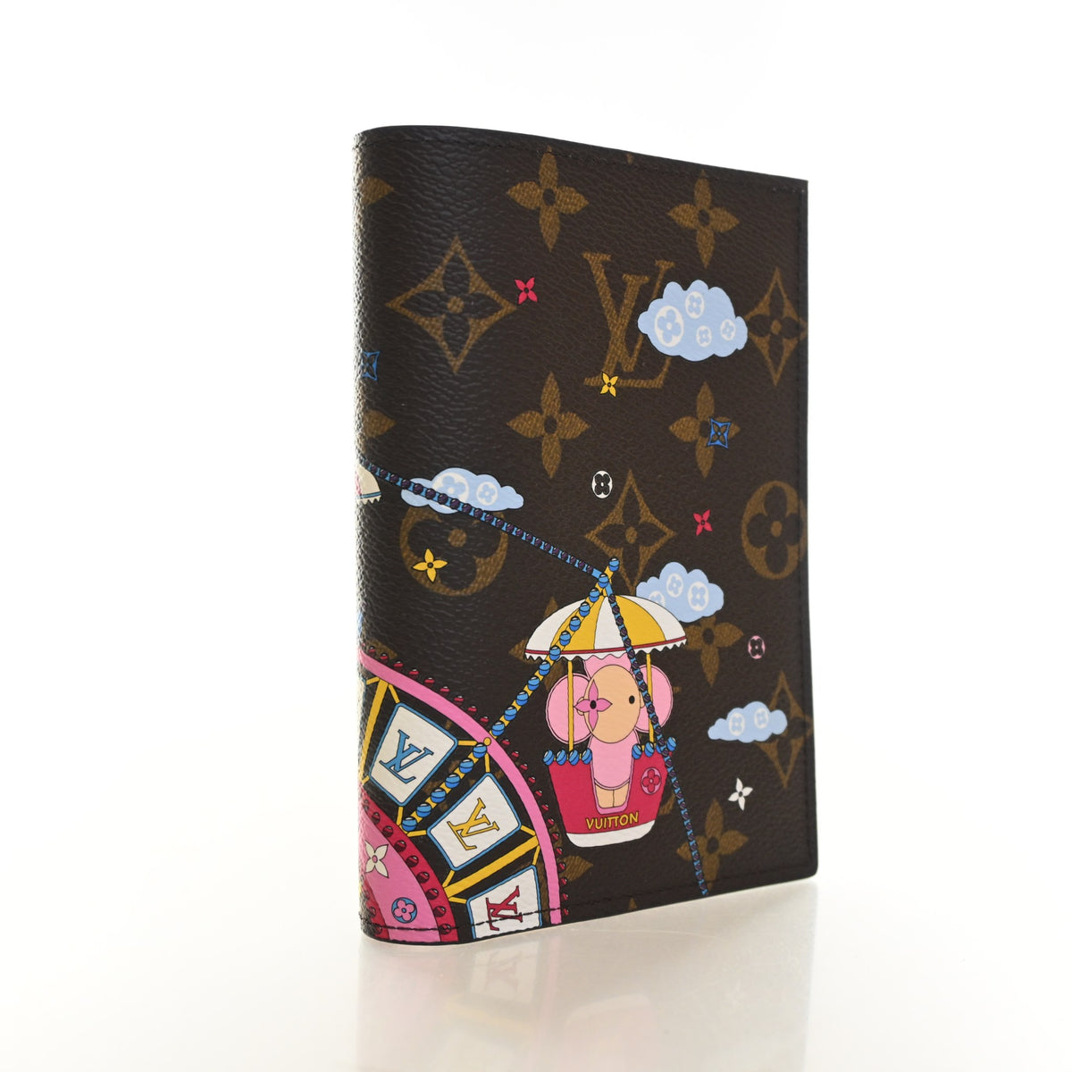 Pre-Owned Louis Vuitton Monogram Holiday Animation Passport Holder, front view