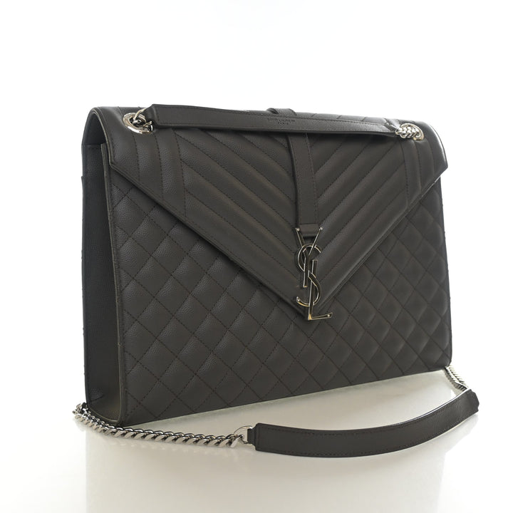 Saint Laurent Large Calfskin Envelope Flap Bag