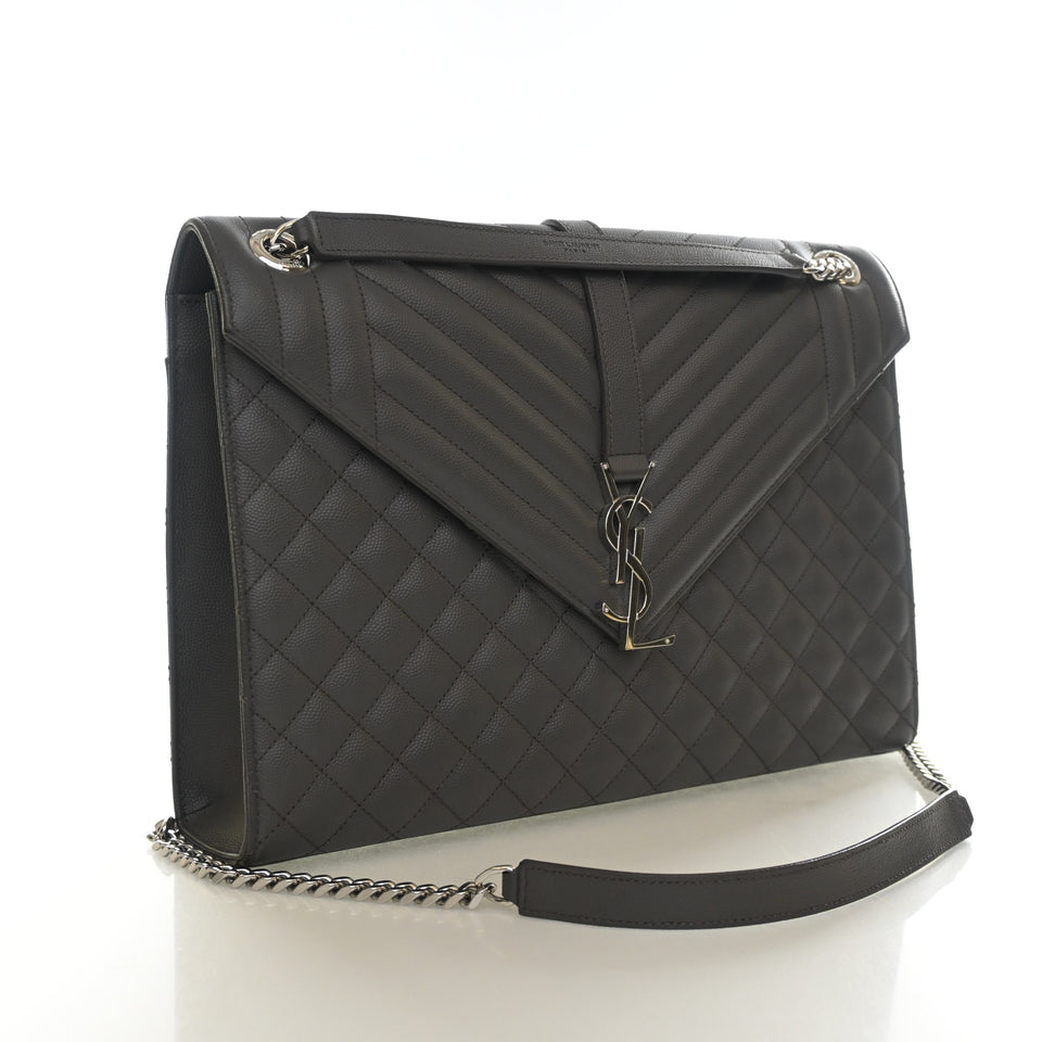 Saint Laurent Large Calfskin Envelope Flap Bag
