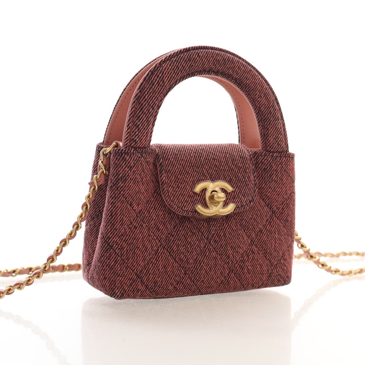 Chanel Nano Denim Kelly Top Handle