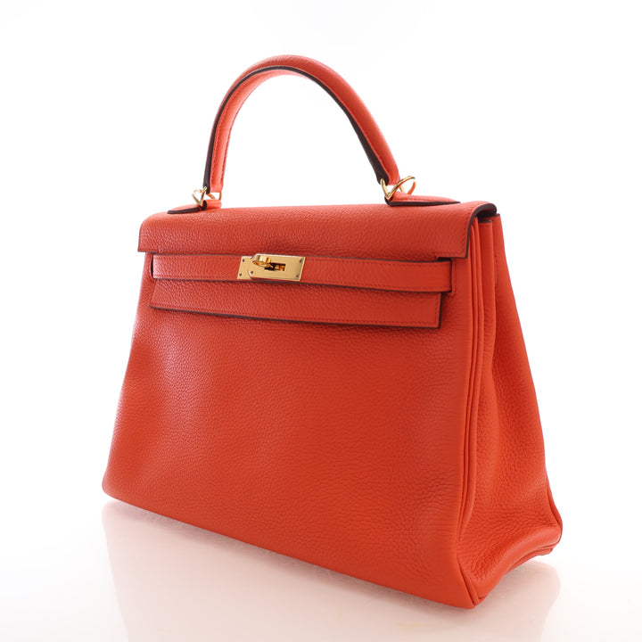 Hermes Orange Poppy Clemence Kelly 32