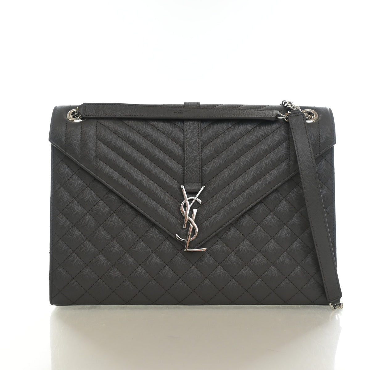 Saint Laurent Large Calfskin Envelope Flap Bag, photo 1 of 13