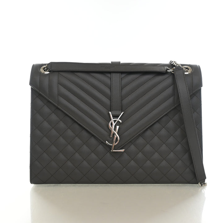 Saint Laurent Large Calfskin Envelope Flap Bag