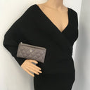 Chanel Grey Camellia Quilte...