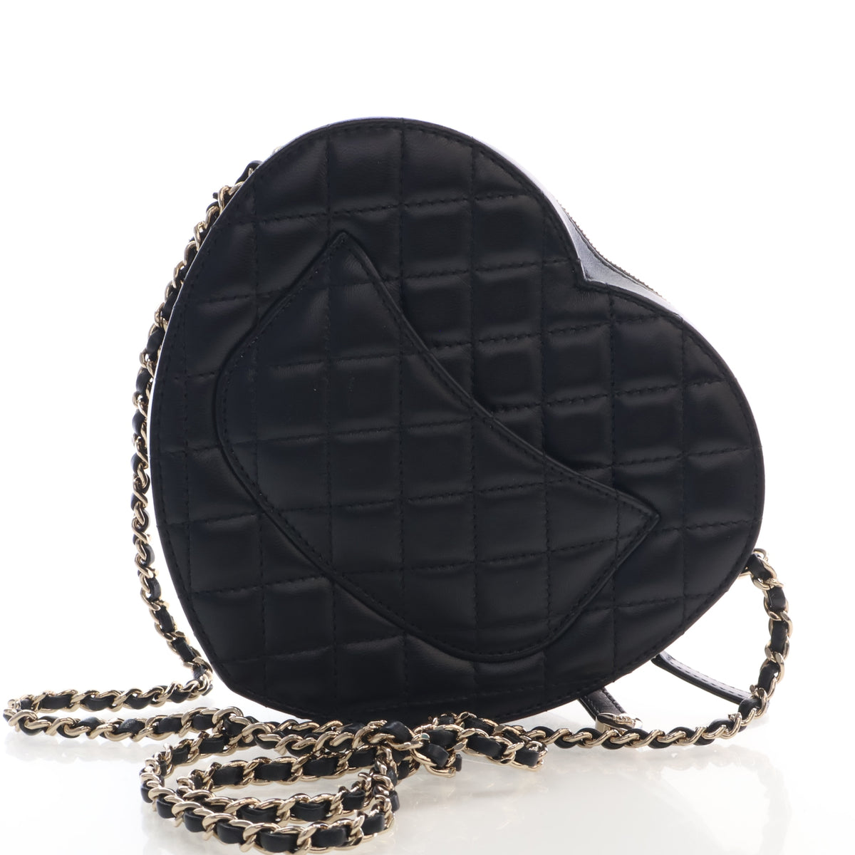Pre-Owned Chanel Large Lambskin CC In Love Heart Bag, front view