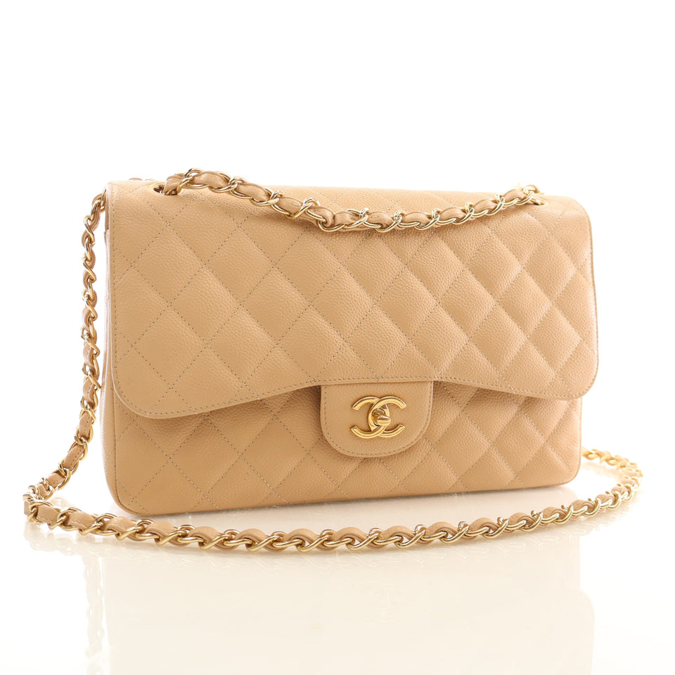 Chanel Caviar Jumbo Classic Double Flap Bag