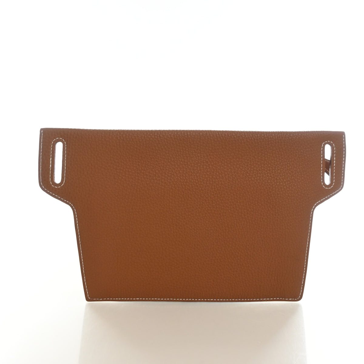 Pre-Owned Hermès Gold Clemence Leather Gold Waist Pouch, open front