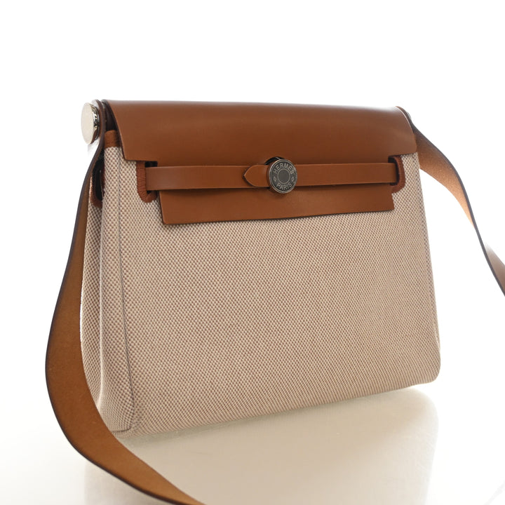 Hermes Naturel-Sabel Toile Mini Herbag Zip 20