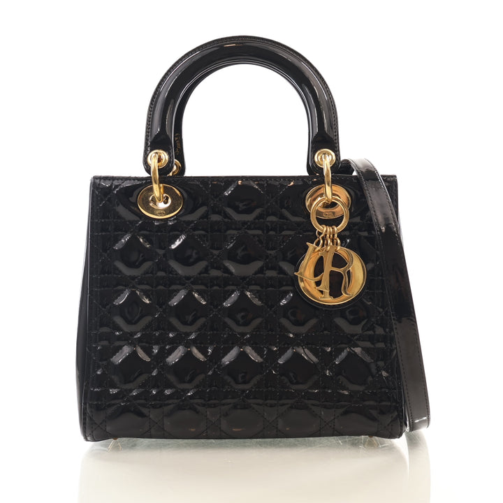Christian Dior Medium Patent Lady Dior