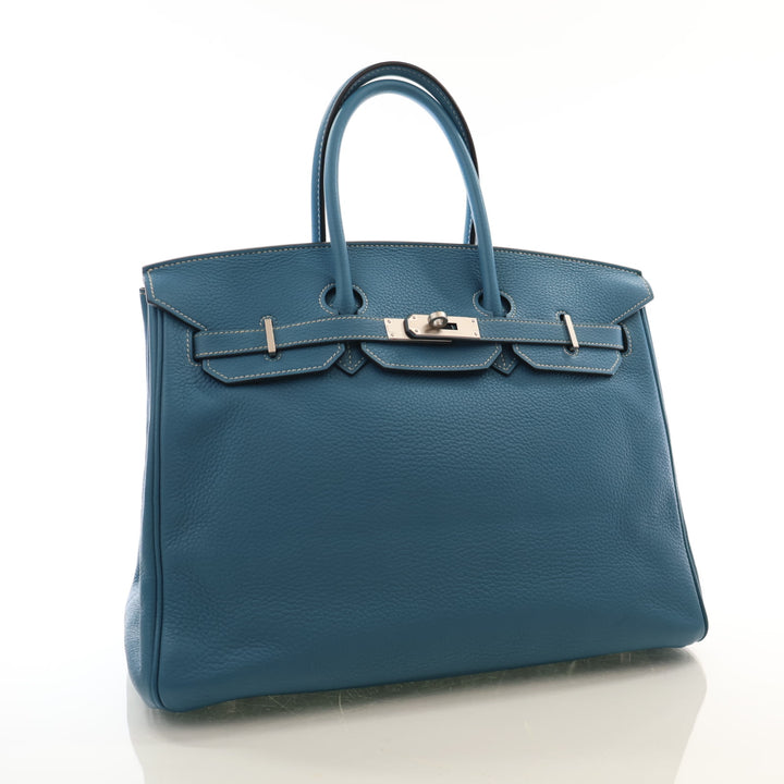 Hermes Bleu Jean Clemence Birkin 35