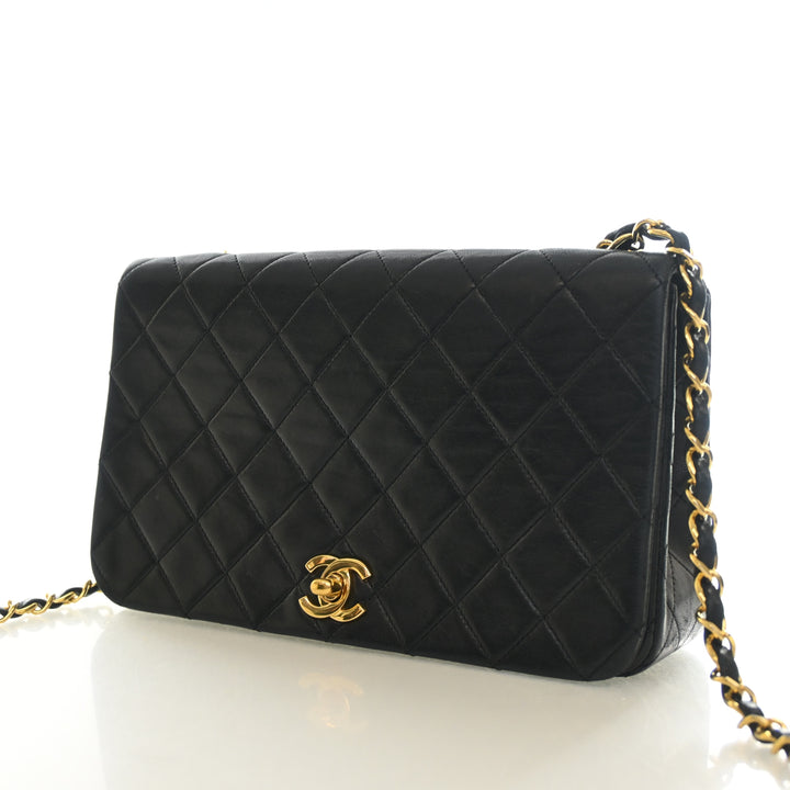 Chanel Vintage Small Lambskin Full Flap Bag