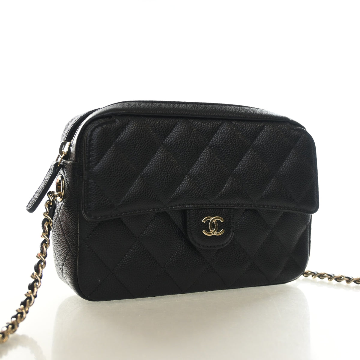 Chanel Mini Caviar Classic Flap Camera Bag With Chain, photo 2 of 14