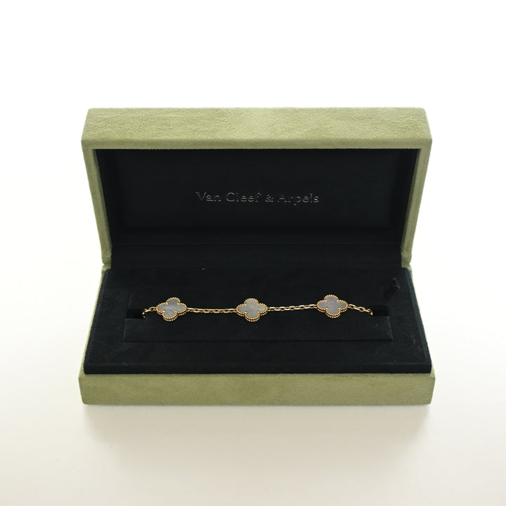 Van Cleef & Arpels Mother Of Pearl 5 Motif Vintage Alhambra Bracelet