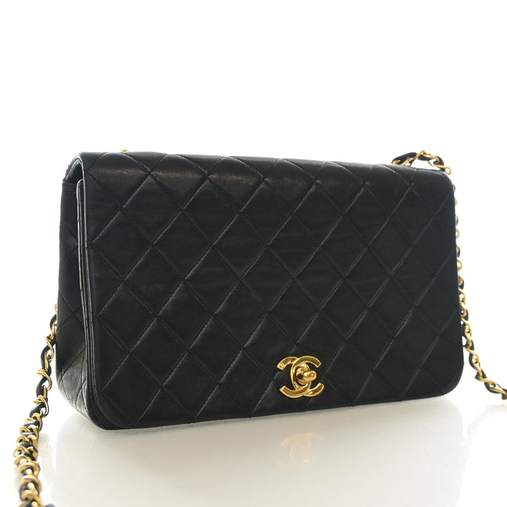Chanel Vintage Small Lambskin Full Flap Bag