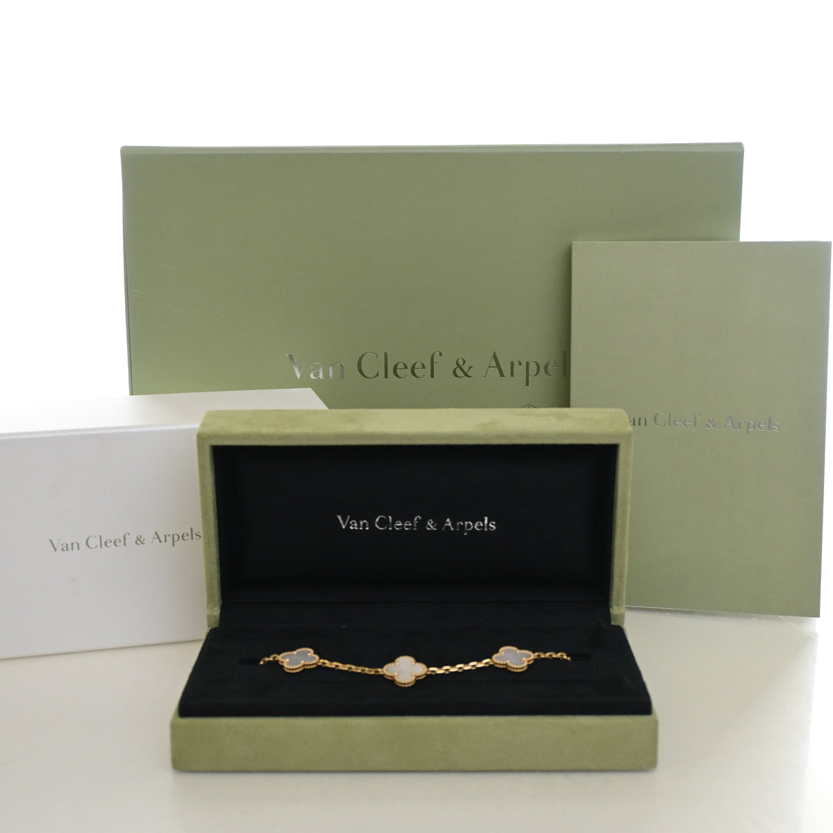 Van Cleef & Arpels Mother Of Pearl 5 Motif Vintage Alhambra Bracelet, photo 7 of 7