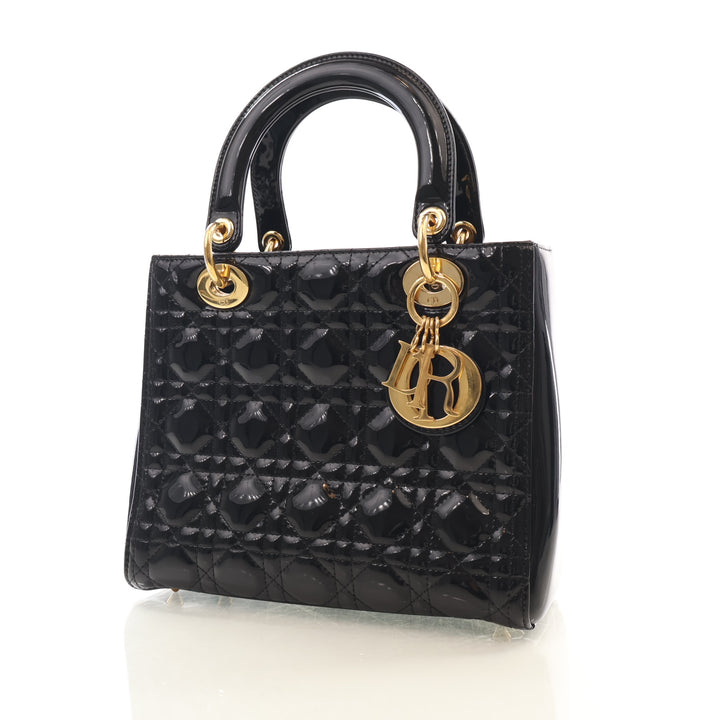 Christian Dior Medium Patent Lady Dior