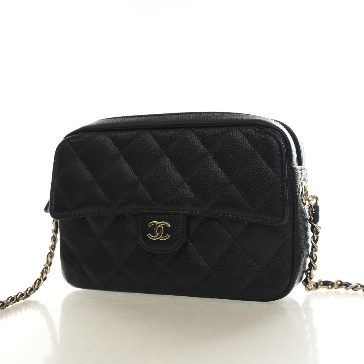 Chanel Mini Caviar Classic Flap Camera Bag With Chain, photo 3 of 14