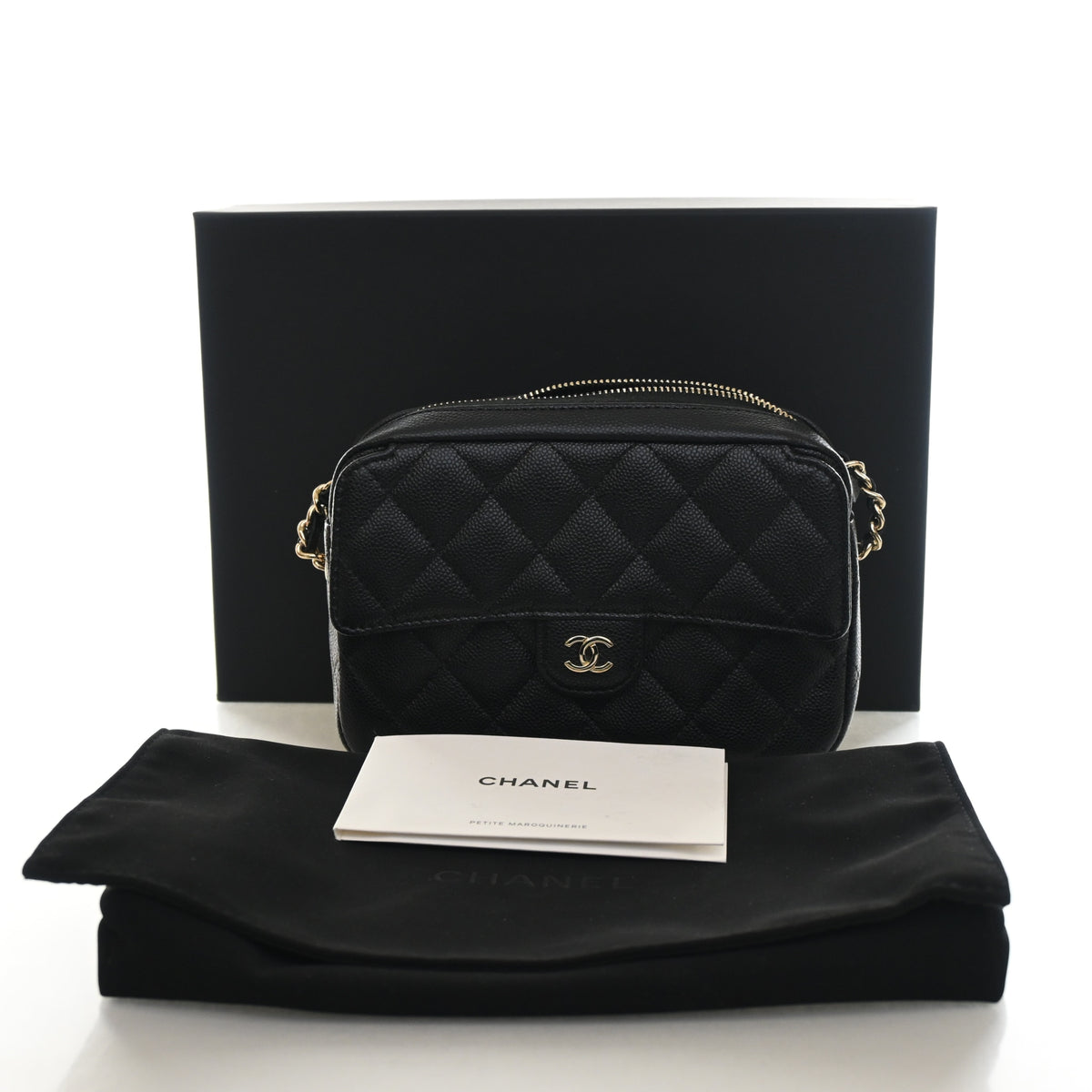 Chanel Mini Caviar Classic Flap Camera Bag With Chain, photo 14 of 14