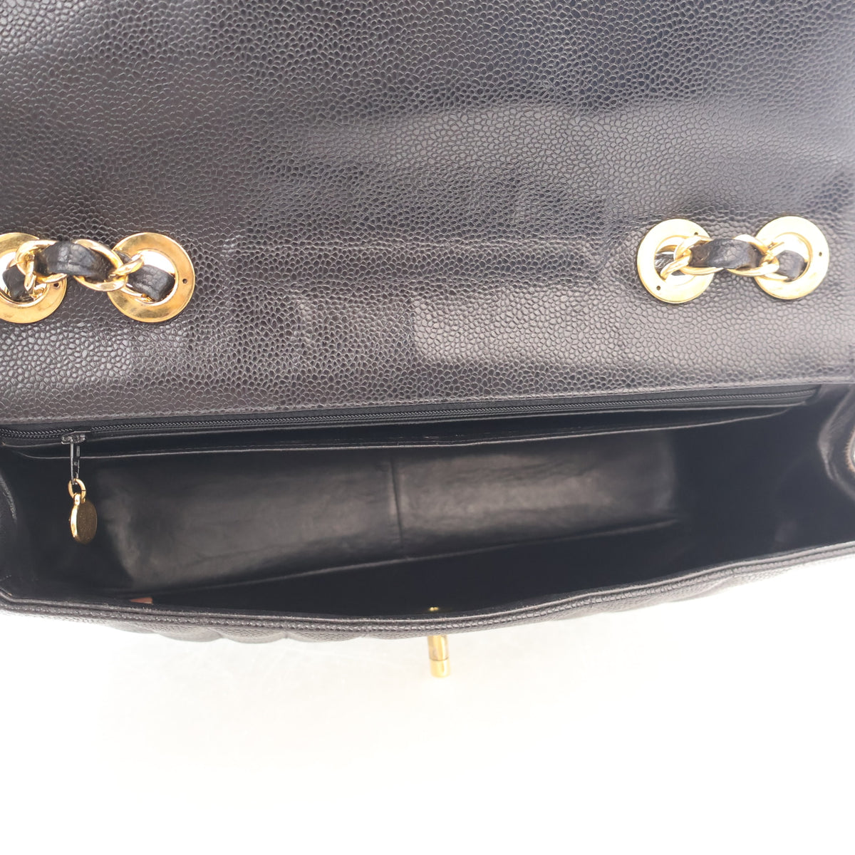 Chanel Vintage Jumbo Caviar Vertical Quilted Single Flap, photo 14 of 17