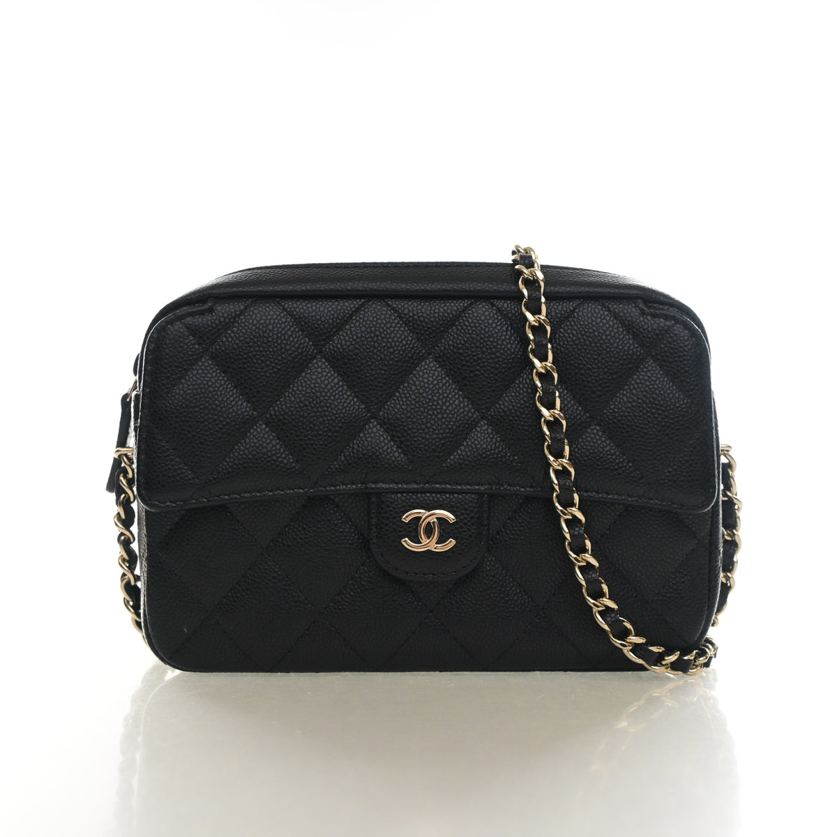 Chanel Mini Caviar Classic Flap Camera Bag With Chain, photo 1 of 14