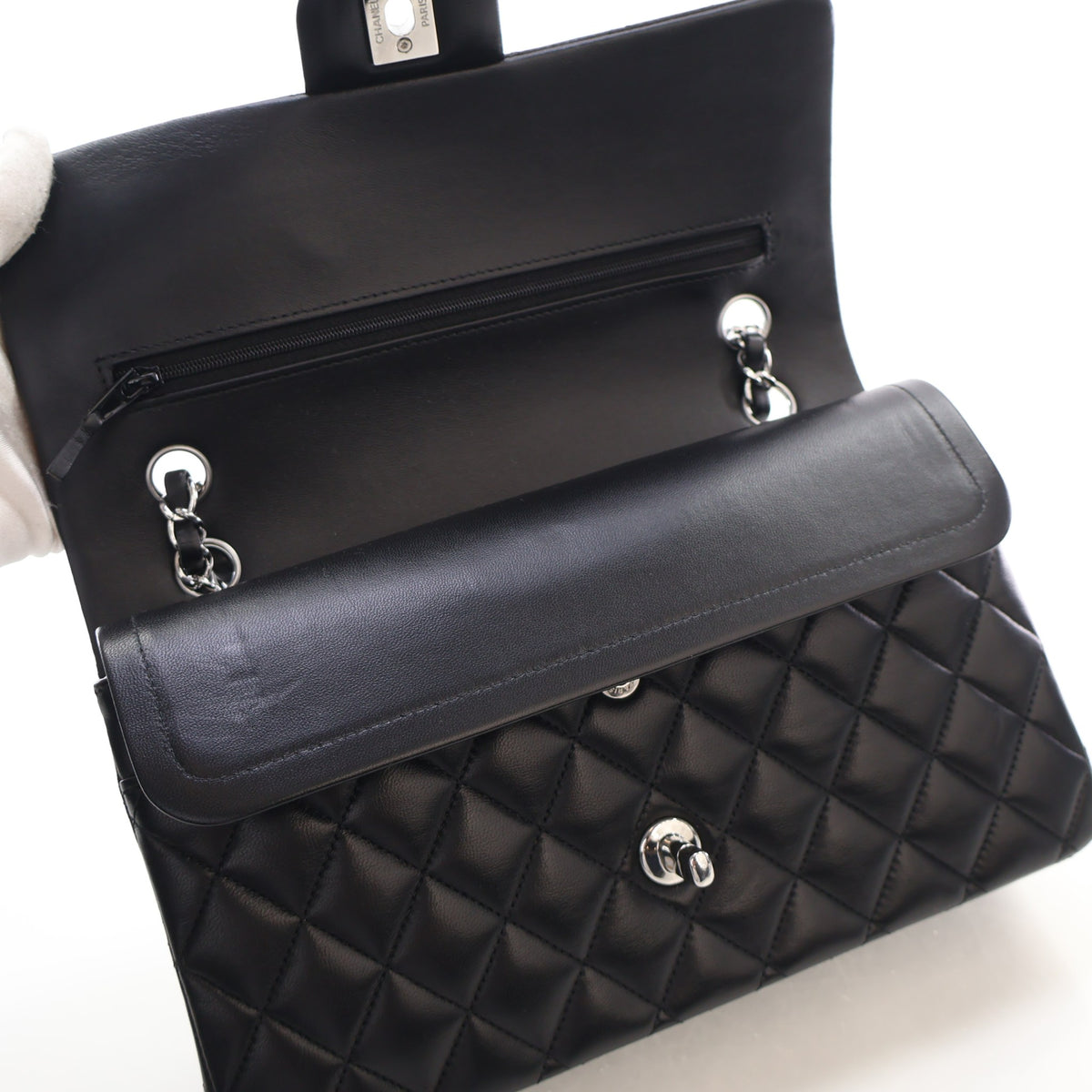Chanel Medium Lambskin Classic Double Flap Bag, photo 12 of 17