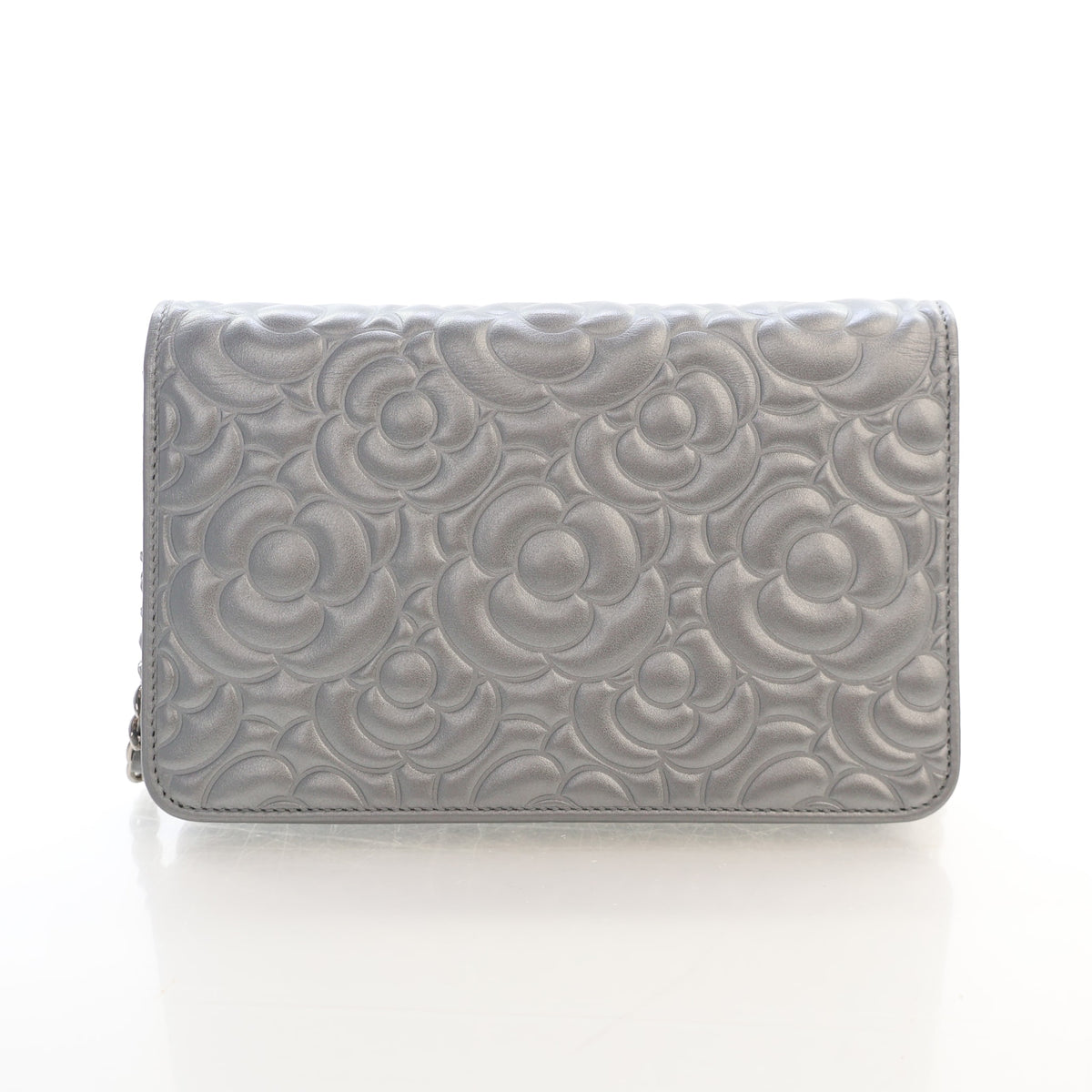 Chanel Studded Embossed Lambskin Camellia Wallet On Chain (WOC), photo 11 of 19