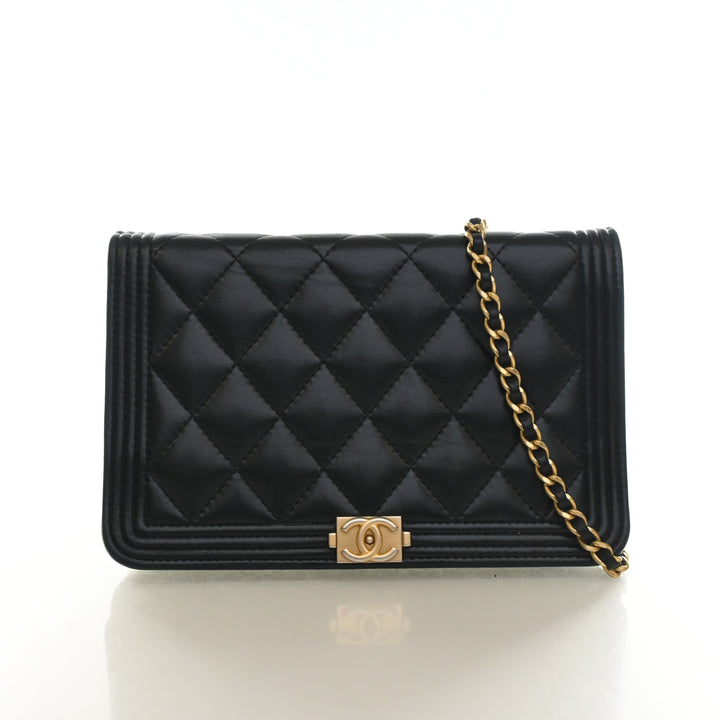 Chanel Lambskin Boy Wallet On Chain (WOC)