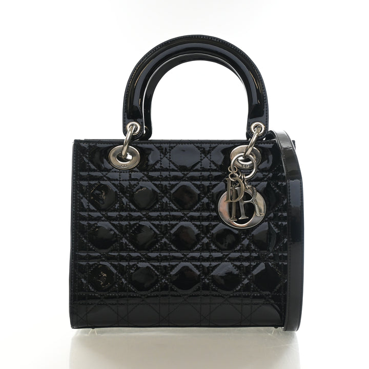Christian Dior Medium Patent Lady Dior