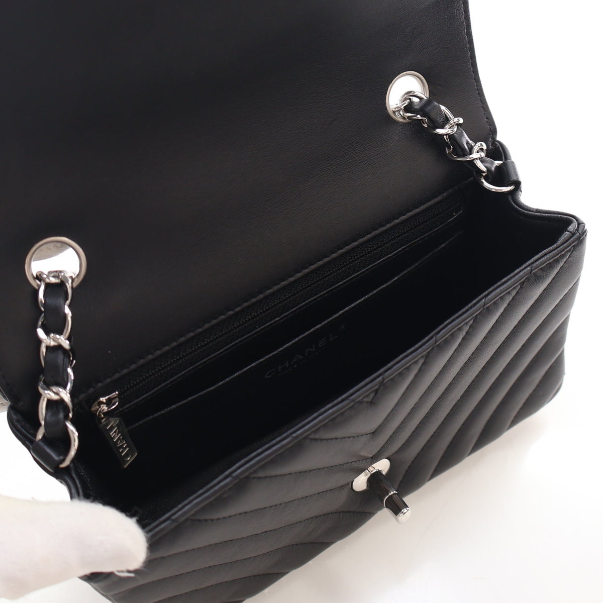Chanel Mini Lambskin Rectangular Flap Bag, photo 12 of 16