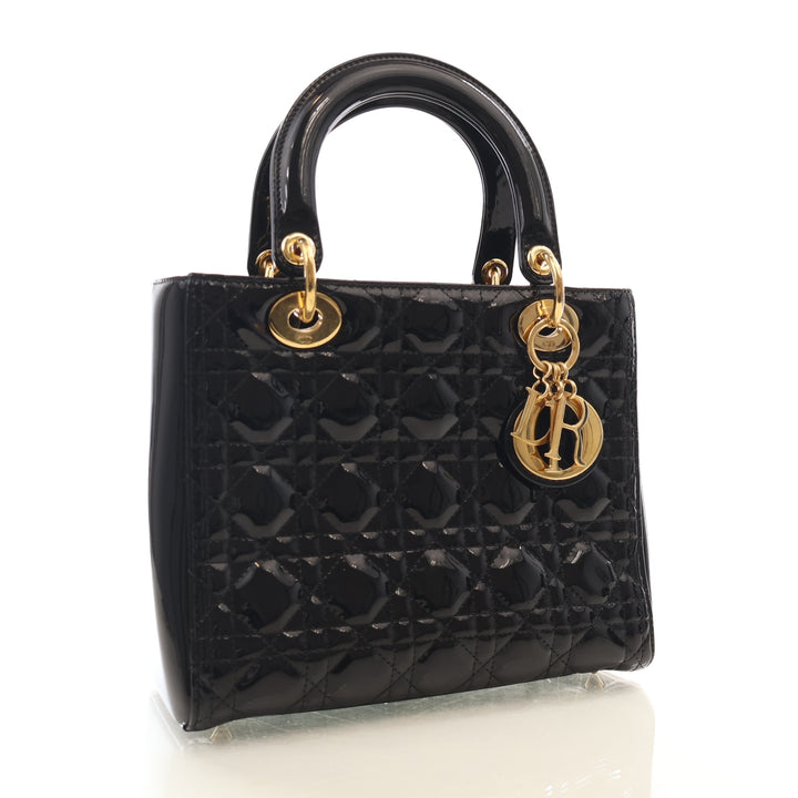 Christian Dior Medium Patent Lady Dior