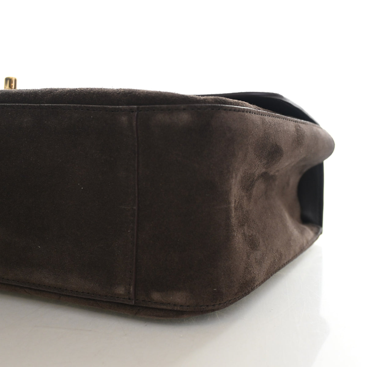 Pre-Owned Chanel Flap Bag Maxi Suede Leather, side view