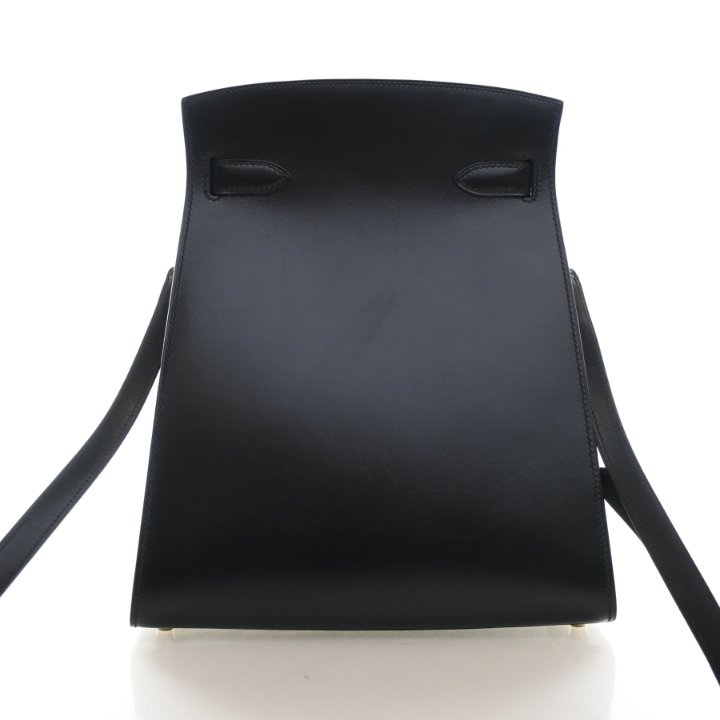 Vintage Hermès Kelly Sport MM Noir Box Calf, back view, photo 11 of 20