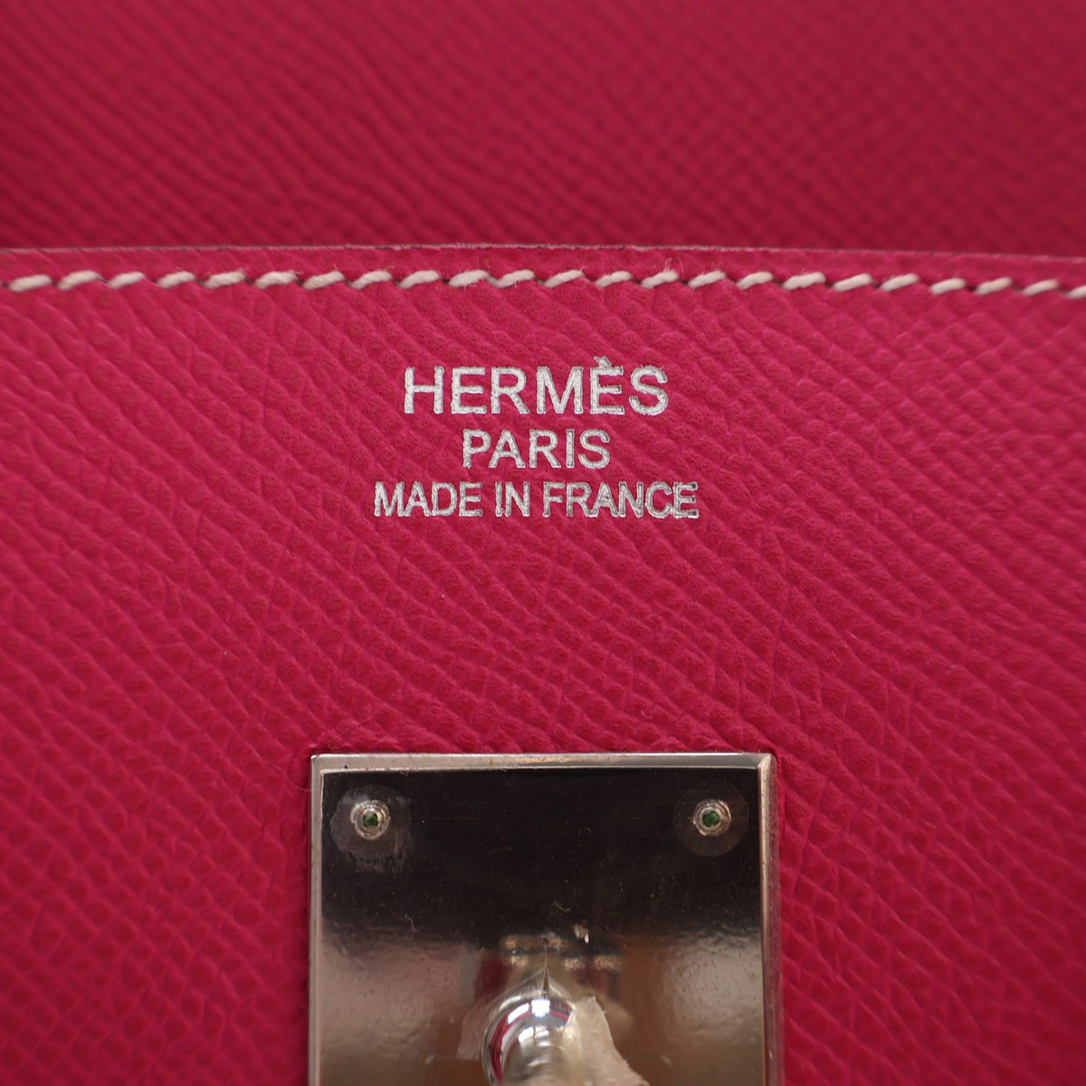 Pre-Owned Hermès Birkin 35 Rose Tyrien Epsom Leather Candy, silver embossed logo detail