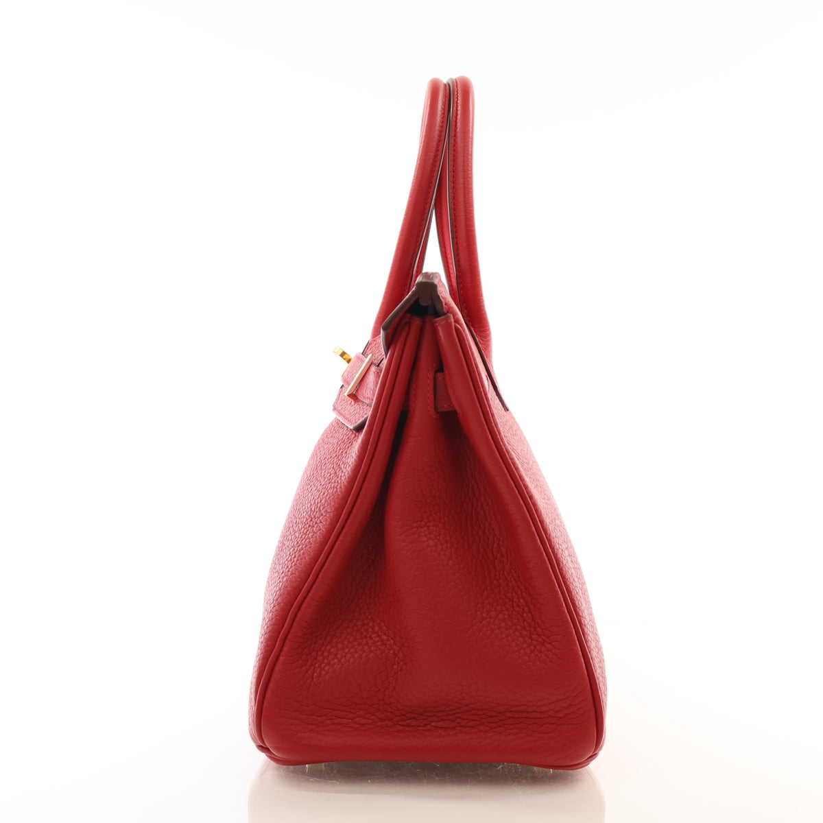 Pre-Owned Hermès Birkin 30 Rouge Casaque Clemence Leather, side view