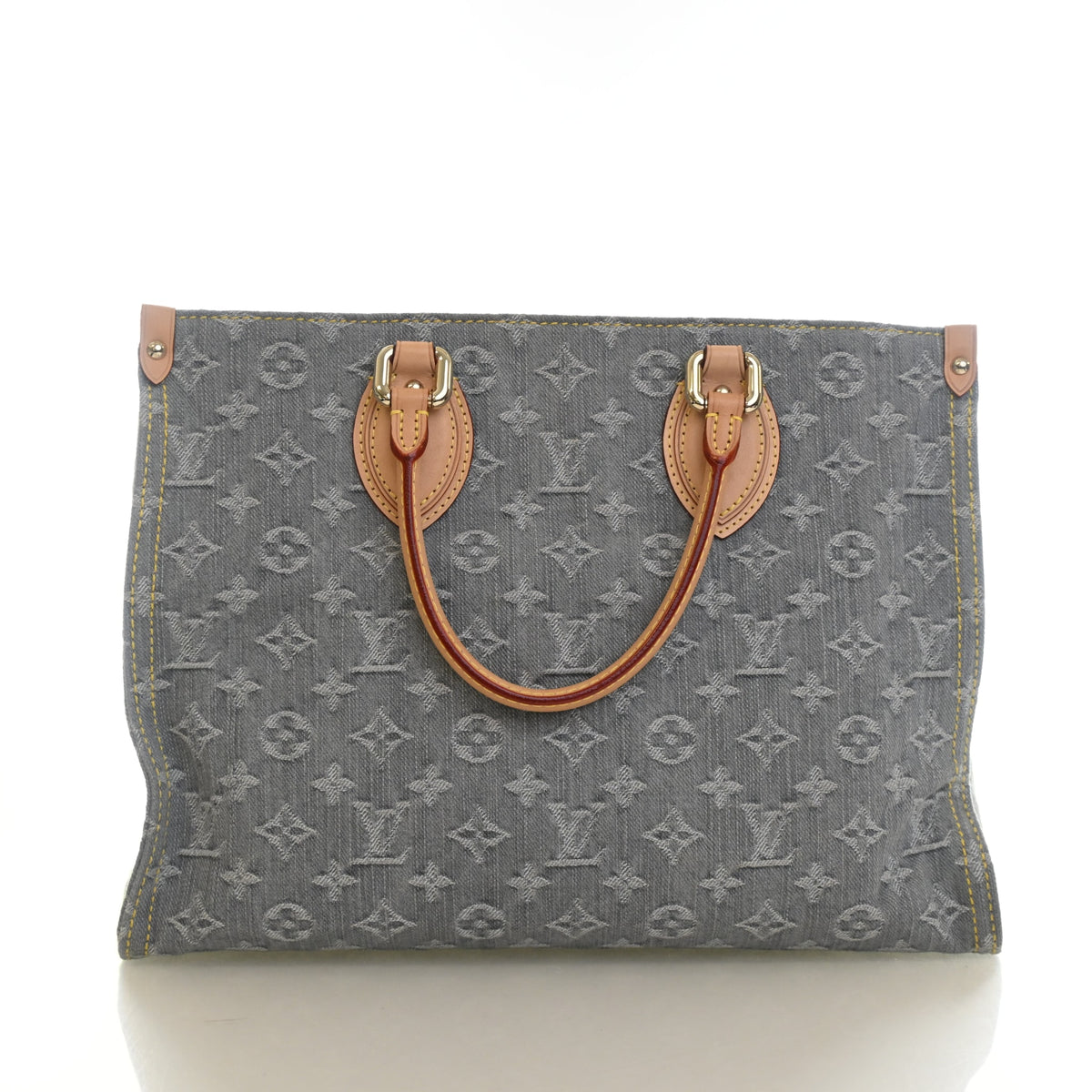 Pre-Owned Louis Vuitton Onthego MM Monogram Denim, front view