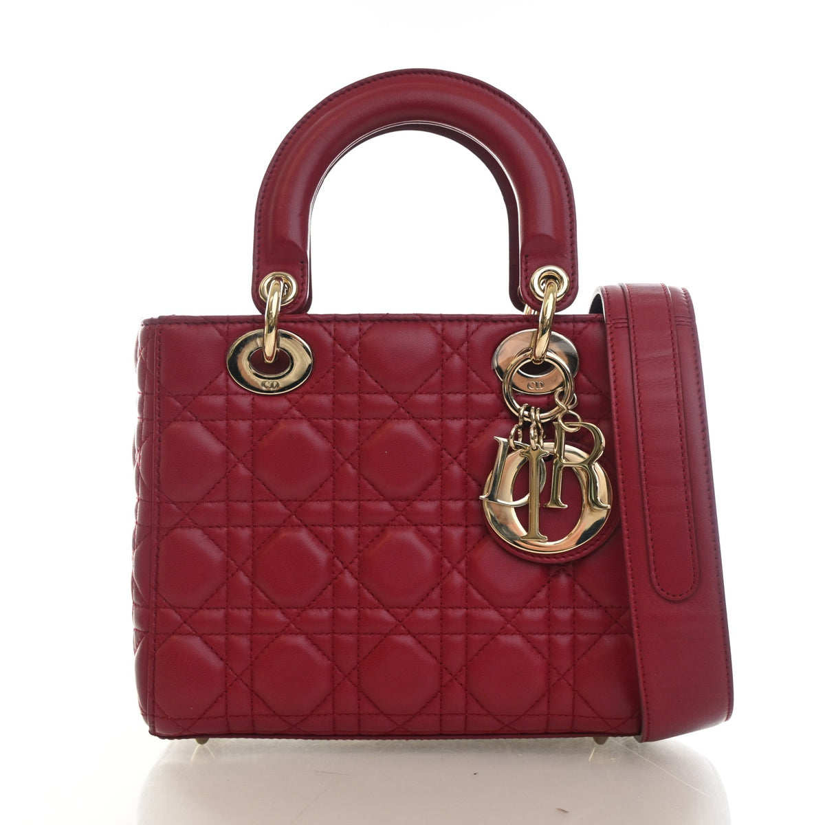 Pre-Owned Christian Dior My Lady Dior Small Lambskin Lucky Badges, front view
