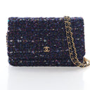 Chanel Tweed Wallet On Chai...