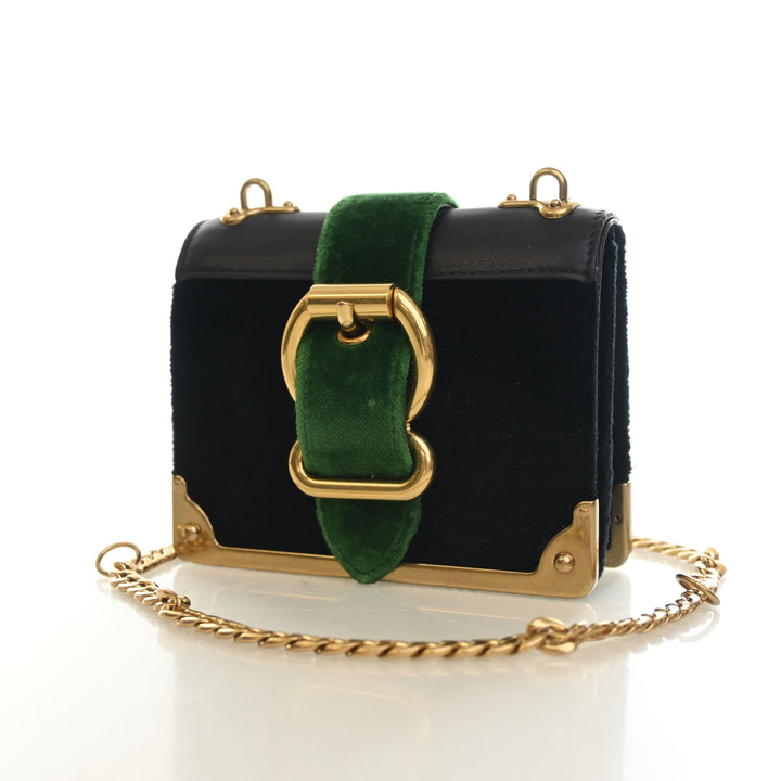 Prada Micro Velluto Cahier Crossbody Bag