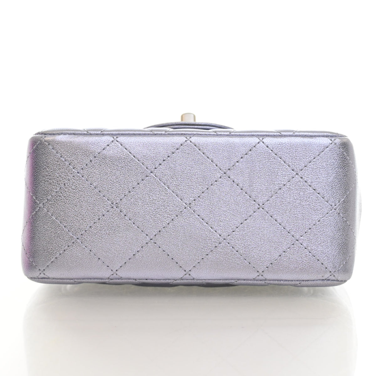 Pre-Owned Chanel Classic Flap Mini Calfskin Square Bag, base and feet view, photo 9 of 15