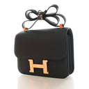 Hermes Noir Epsom Constance 24