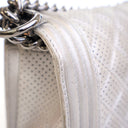 Chanel Medium Silver Lambsk...